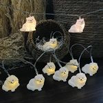 Cute Animal White Persian Cat String Lights 1.65 M 10 LED Battery Powered Night Light for Indoor Outdoor Halloween Christmas Thanksgiving Home Party Children Kids Bedroom Decoration (Cat)