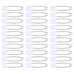 50pcs Diaper Pins Baby Safety Pins Plastic Head Cloth Diaper Pins Safety Locking Baby Diaper Pins for Corsage Breastpin Making Supplies,White