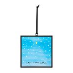 DEMDACO Outdoors in Collection Love from Above Starry Night Blue 3 x 3 Iron and Glass Square Suncatcher Ornament Display