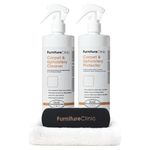 Furniture Clinic Carpet & Upholstery Kit - Cleans and Protects Fabric from Future Spills and Dirt - Repels Oil and Water Based Stains, All Natural Plant Based Cleaner