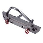 Drfeify RC Crawler Metal Bumper, Metal RC Car Front Bumper Compatible with Axial SCX10 1:10 RC Crawlers