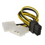 kenable 8 Pin PCI Express PCIe Power Cable from Dual 4 Pin Molex LP4 Adapter