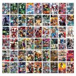 CodersParadise Pack of 54 Aesthetic Superhero Wall Collage Kit Posters - 4 x 6 Inches Wall Decor Poster - Wall Art For Bedroom, Living room, Office - Glue Dots Included