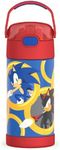 THERMOS FUNTAINER Water Bottle with Straw - 12 Ounce, Sonic The Hedgehog - Kids Stainless Steel Vacuum Insulated Water Bottle with Lid