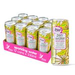 itsu Lemon + Yuzu Zen'Water | Naturally Flavoured Sparkling Water 330ml (Pack of 12) | Zero Calories, Zero Sugar| 12 x 330ml Pack