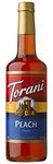 Torani Peach Syrup Bottle, 750 ml