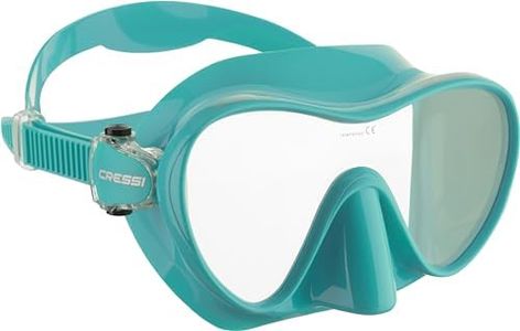 CRESSI F1 Mask Aquamarine - Frameless Mask for Diving and Snorkeling, Aquamarine, One Size, Unisex