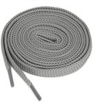 uxcell 2 Pairs Double Layer Hollow Shoestrings Thick Flat Shoelaces for Unisex Gray 140cm / 55.11"