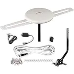 Five Star [Newest 2020] HDTV Antenna - 360° Omnidirectional Amplified Outdoor TV Antenna up to 150 Miles Indoor/Outdoor,RV,Attic 4K 1080P UHF VHF Supports 4TVs Installation Kit & Mounting Pole