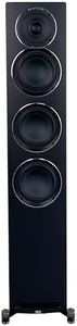 ELAC Uni-Fi Reference 3-Way 5-1/4" Floor Standing Speaker, Oak or Walnut Tower Speaker for Home Theater and Stereo System, Black Baffle with Walnut Sides