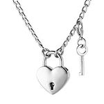 HZMAN Lover Heart Padlock Necklace 