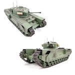 RC Military Vehicle Model,1/16 Scale 2.4G RC Churchill Main Battle Tank,16+ Adult Military Vehicle Toy(Army Green)