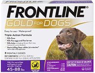 Frontline Gold Flea & Tick Treatment for Large Dogs Up to 45 to 88 lbs., Pack of 3