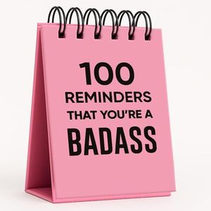 Affirmation Flipbook for a Badass - Daily Motivational Gifts for Her - Birthday Gifts for Women, Best Friend, Coworker and More