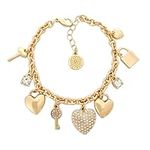LFE Heart Key charm Bracelet Cubic 
