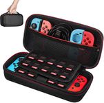 Younik Carrying Case for NS Switch/Switch OLED, Hard Travel Case with Storage Space for 19 Game Cartridges and Other Switch Accessories