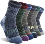 Kids Merino Wool Hiking Socks Boys Girls Toddler Thermal Winter Warm Thick Cushioned Socks 6 Pairs Gifts Stocking Stuffers(Assorted,4-7 Years)