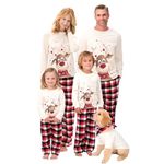 SHAINE Family Matching Christmas Pyjamas Set for Family, Reindeer Pajamas PJs Set Xmas Sleepwear Nightwear for Women Mens Kids Baby