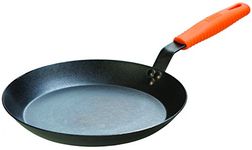 Lodge Manufacturing Company CRS12HH61 Carbon Steel Skillet, 12-Inch, Black/Orange