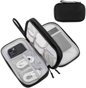 ProCase Electronics Organizer Travel Case, Portable Tech Cable Organizer Bag, Charger Organizer Case Pouch for Travel Accessories, Electronics, Power Bank, Wire -Black