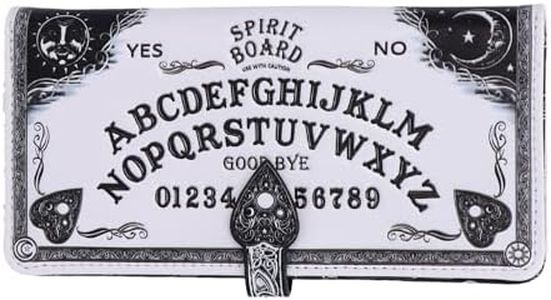 Nemesis Now White Spirit Board Embossed Ouija Purse, 18.5cm, White, PU Leather