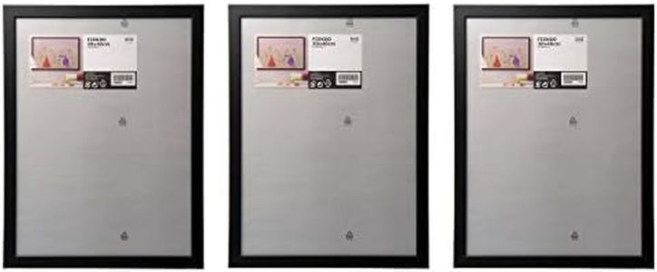 Ikea Fiskbo Lot de 3 cadres en plastique et panneau de fibres - Noir - 30 x 40 cm