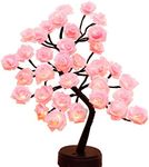 Rose Lamp Gift Mothers Day Decorations, 36LED Pink Rose Tree Lamp Gifts for Mom Women, Light Up Flower Night Light USB/Battery Operated, Table Top Centerpieces for Girls Bedroom Wedding Decoration