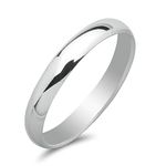 81stgeneration .925 Sterling Silver 3 mm Plain Band Engagement Wedding Thumb Toe Ring - Q 1/2