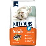 Kitty Yums Adult (+1 Year) Dry Cat Food, Ocean Fish, 1.2kg Pack