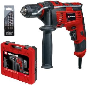 Einhell Perceuse à percussion TE-ID 720/1 E Kit (720 W, perçage/perçage à percussion, mandrin auto-serrant 13 mm, variateur électronique, avec jeu de 5 forets à béton + coffret E-Box Basic)