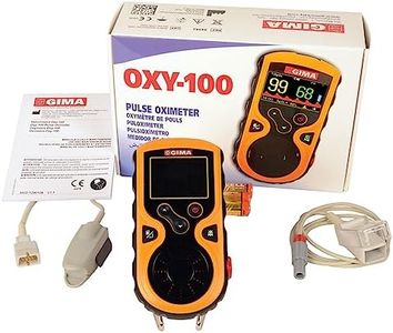 GIMA Oxímetro OXY-100, Oxímetro de pulso digital: monitorización precisa de la saturación de oxígeno (SpO2) y de la frecuencia cardíaca, oxímetro de dedo portátil, SpO2
