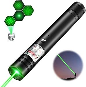 FUIIKEEM Flashlight with Green Laser Pointer, Rechargeable Laser Pointer High Power for TV/LED/LCD Screens Presentation Office, Outdoor Uses, Adventure, Professional Business Gifts