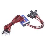 RC Car LED Light Kit 12 LED RC Car Light 12 LED Lighting System Kit Simulation Flashing Lights for 1/10 1/8 RC Car / Truck / Crawler