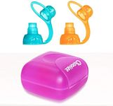 ChooMee Softsip Food Pouch Tops Orange Aqua + Purple Travel Case Prevent Spills and Protect Childs Mouth