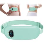 Portable Electric Heating Pad for Cramps Upgrade Cordless Period Fast Heating Pad with Vibration for Back Pain Relief Menstrual Belt 6 Heat 6 Vibration Modes Gifts for Women Girls Her Girlfriend Green