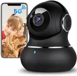 5ghz Indoor Security Camera, Litokam 5MP Cameras for Home Security with 5G/2.4G Dual-Band, Pet Camera with Phone App, AI Motion/Cry Detection, 360 Auto Tracking, Night Vision, Support NVR/Alexa