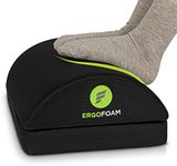 ErgoFoam Foot Rest for Under Desk at Work - Chiropractor-Endorsed 2-in-1 Adjustable Premium Under Desk Footrest - Ergonomic Desk Foot Rest with High-Density, Compression-Resistant Velvet Soft Foam