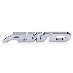 beler AWD Metal Logo Symbol Car Decal Sticker Badge Silver for 4 Wheel Drive Car SUV Off Road Tailgate