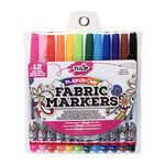 Tulip 26662 Fabric Markers Fine Tip, 12-Pack