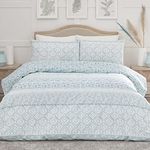 Dreams And Drapes Design - Aden - Easy Care Duvet Cover Set - Double Bed Size in Teal