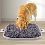 MODEHUAYING Pet Snuffle Feeding Mat (17" x 21"), Dogs Treat Dispenser, Encourages Natural Foraging Skills for Dogs, Interactive Game for Boredom, Durable and Machine Washable, With Suction Cup