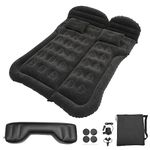 X AUTOHAUX Universal Inflatable Car SUV Air Mattress Bed Kit PVC Flocking Black