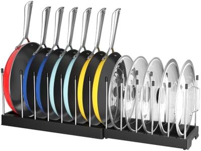 Lifewit Expandable Pot Lid & Pan Organizer for Cabinet with 13 Dividers