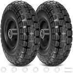 TICONN 10" Solid Tires, 2 Pack Flat