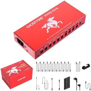 GHOST FIRE Guitar Pedal Power Supply Isolated with Independent short-circuit protection for 9V/12V/18V Effect Pedal(FH10-SV4)