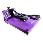 BetterSub Print T-Shirt Machine DIY Digital Industrial Quality Heat Press Machine Clamshell Transfer Sublimation Print Press Machine 15‘’x15''