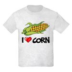 CafePress I Love Corn Kids T Shirt Youth Kids Cotton T-shirt Ash Gray