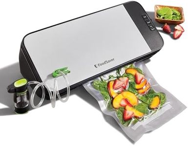 FoodSaver Select Vacuum Sealer Machine Starter Kit with Vacuum Seal Storage Bags & Rolls Stainless Steel VS2120