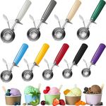 Hsei 9 Pcs Cookie Scoops Portion Scoop Ice Cream Scoop Stainless Steel Ice Cream Scooper with Handle for Baking Food Cookie Dough Cupcake Batter (Many Color,40mm to 78mm)