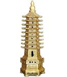 Fengshui Pagoda Education Tower 9 Layers Metal Copper Finish for Student Better Academic Performance, Studies & Memory